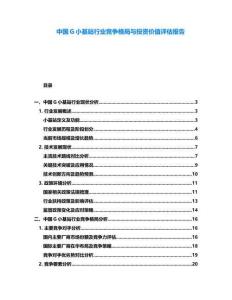 中國G小基站行業(yè)競(jìng)爭(zhēng)格局與投資價(jià)值評(píng)估報(bào)告