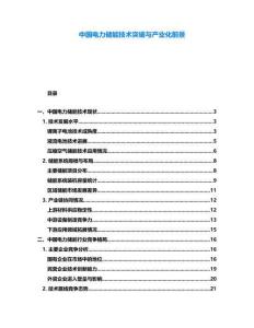 中國電力儲能技術(shù)突破與產(chǎn)業(yè)化前景