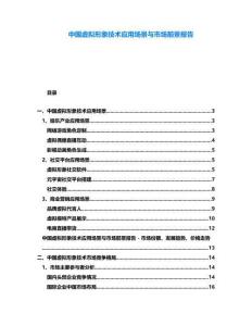 中國虛擬形象技術(shù)應(yīng)用場景與市場前景報告