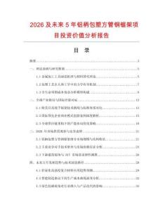 2026及未來5年鋁柄包塑方管鋼鋸架項目投資價值分析報告