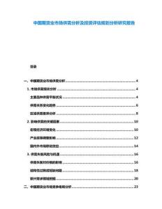 中國期貨業(yè)市場供需分析及投資評估規(guī)劃分析研究報(bào)告