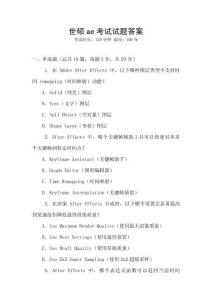 世碩ae考試試題答案