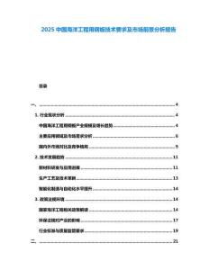 2025中國海洋工程用鋼板技術(shù)要求及市場前景分析報(bào)告