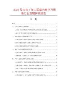 2026及未來5年中國掌心數(shù)字萬用表行業(yè)發(fā)展研究報告