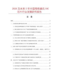 2026及未來5年中國網絡通訊SOC芯片行業發展研究報告
