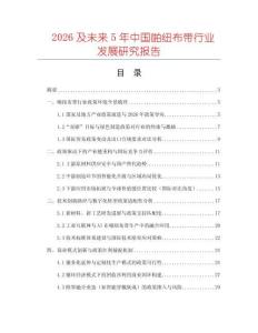 2026及未來5年中國啪紐布帶行業(yè)發(fā)展研究報告