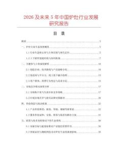 2026及未來5年中國爐灶行業(yè)發(fā)展研究報告