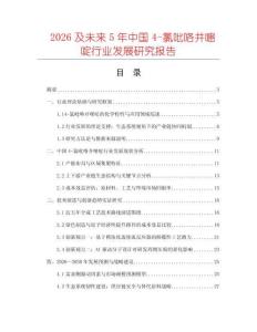 2026及未來5年中國4-氯吡咯并嘧啶行業發展研究報告