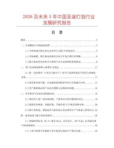2026及未来5年中国圣诞灯泡行业发展研究报告