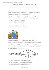 2025年四川省南充市中考道德與法治真題(含答案解析)