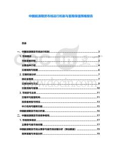 中國能源期貨市場運行機制與套期保值策略報告
