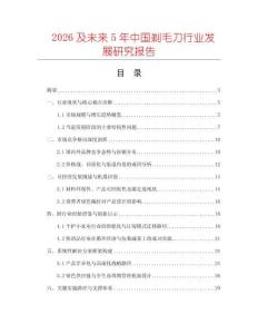 2026及未來5年中國剃毛刀行業發展研究報告