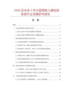 2026及未來5年中國網絡入侵檢測系統行業發展研究報告