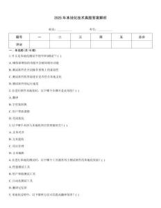2025年本地化技術(shù)真題答案解析