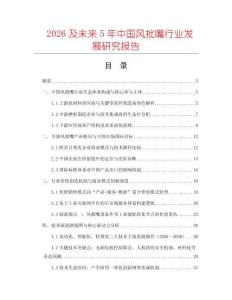 2026及未來5年中國風(fēng)批嘴行業(yè)發(fā)展研究報(bào)告
