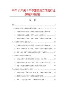 2026及未來5年中國直角立體漿行業發展研究報告