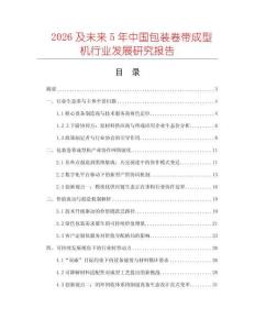 2026及未來5年中國包裝卷帶成型機行業發展研究報告