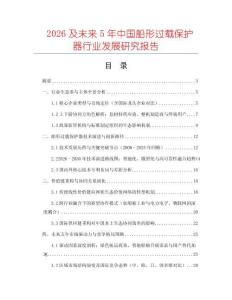 2026及未來5年中國船形過載保護(hù)器行業(yè)發(fā)展研究報告