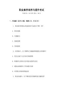 職業素養培養與提升考試