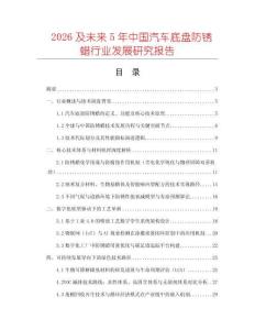 2026及未來5年中國汽車底盤防銹蠟行業發展研究報告