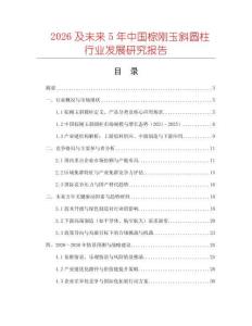 2026及未來5年中國棕剛玉斜圓柱行業(yè)發(fā)展研究報(bào)告