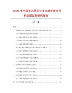 2025年中國(guó)多芯單芯分支電纜護(hù)套專用機(jī)數(shù)據(jù)監(jiān)測(cè)研究報(bào)告