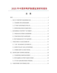 2025年中國炸鴨爐數據監測研究報告