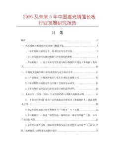 2026及未来5年中国高光镜面长板行业发展研究报告