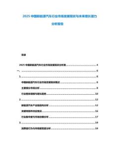 2025中國新能源汽車行業市場發展現狀與未來增長潛力分析報告