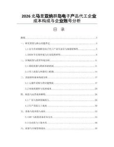 2026北馬里亞納群島電子產(chǎn)品代工企業(yè)成本構(gòu)成與企業(yè)賬號(hào)分析