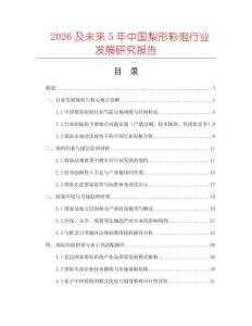 2026及未來5年中國梨形彩泡行業(yè)發(fā)展研究報告
