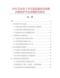 2026及未來5年中國成套鉭電容真空燒結爐行業發展研究報告