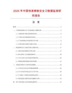 2025年中國快速替換安全刀數據監測研究報告
