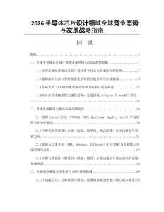 2026半導(dǎo)體芯片設(shè)計(jì)領(lǐng)域全球競(jìng)爭(zhēng)態(tài)勢(shì)與發(fā)展戰(zhàn)略指南