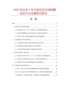 2026及未來5年中國可逆式球柄螺絲批行業(yè)發(fā)展研究報告