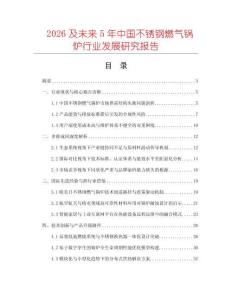 2026及未來5年中國不銹鋼燃氣鍋爐行業發展研究報告