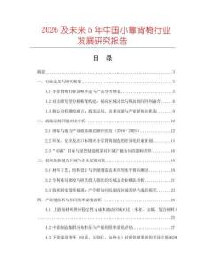 2026及未來5年中國小靠背椅行業發展研究報告