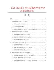2026及未来5年中国智能手杖行业发展研究报告