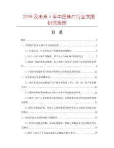 2026及未來5年中國珠片行業(yè)發(fā)展研究報告