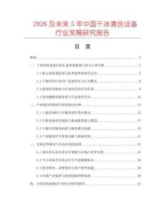2026及未來5年中國干冰清洗設備行業發展研究報告