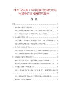 2026及未來5年中國彩色滌綸走馬松緊帶行業發展研究報告