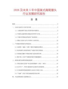 2026及未來5年中國美式扁尾錘頭行業發展研究報告