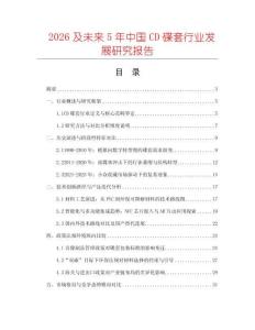 2026及未來5年中國CD碟套行業(yè)發(fā)展研究報告