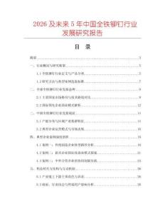 2026及未來5年中國全鐵鉚釘行業(yè)發(fā)展研究報(bào)告