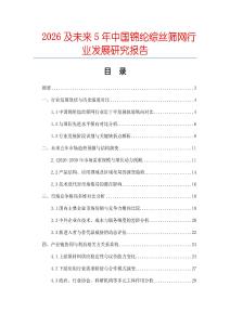 2026及未來5年中國錦綸綜絲篩網(wǎng)行業(yè)發(fā)展研究報告