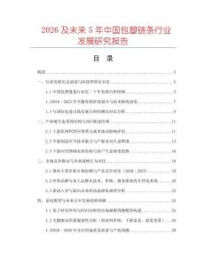 2026及未來5年中國包塑鏈條行業(yè)發(fā)展研究報告