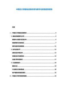 中國(guó)云計(jì)算基礎(chǔ)設(shè)施布局與數(shù)字化轉(zhuǎn)型趨勢(shì)報(bào)告
