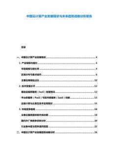 中國(guó)云計(jì)算產(chǎn)業(yè)發(fā)展現(xiàn)狀與未來(lái)趨勢(shì)戰(zhàn)略分析報(bào)告