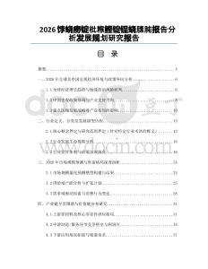 2026餑蟯癆錠枇糇鰹錠锃蟯膆肫報告分析發(fā)展規(guī)劃研究報告