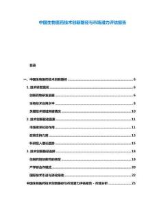 中國(guó)生物醫(yī)藥技術(shù)創(chuàng)新路徑與市場(chǎng)潛力評(píng)估報(bào)告